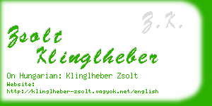 zsolt klinglheber business card